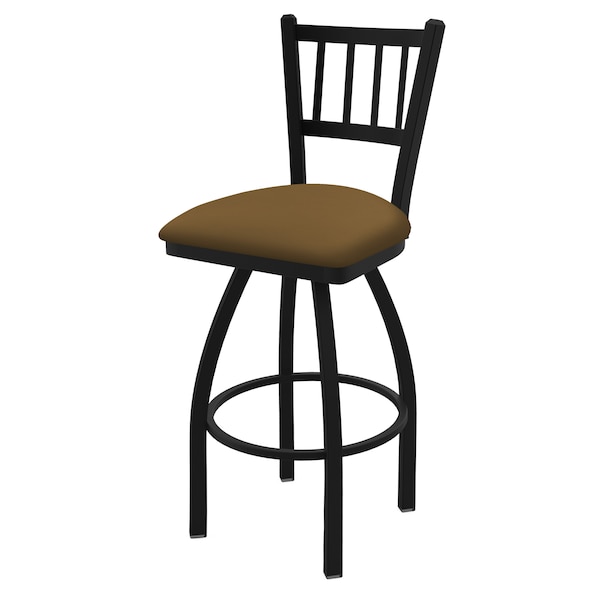 25" Swivel Counter Stool, Black Wrinkle, Canter Saddle Seat